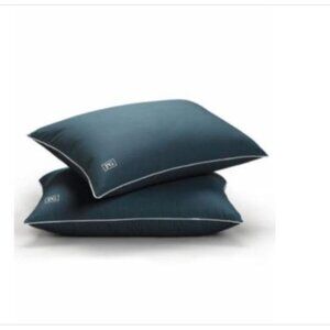 Pillow Guy Down Alternative Overstuffed 2-Pack Pillows, King - Navy/teal